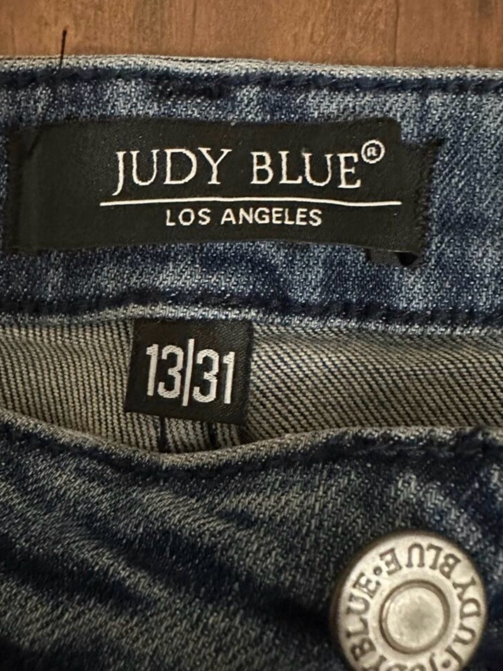 JUDY BLUE Super Flare Jeans Blue Denim Stars Embroidered Boho Retro - Picture 4 of 5